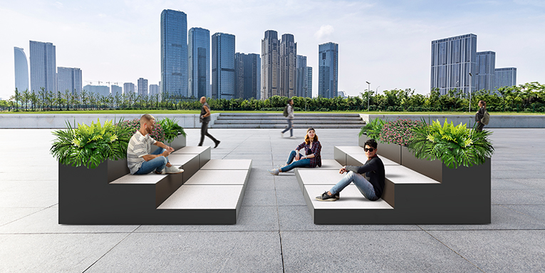 ESTRADE URBAINE-MOBILIER URBAIN-PLACE PUBLIC