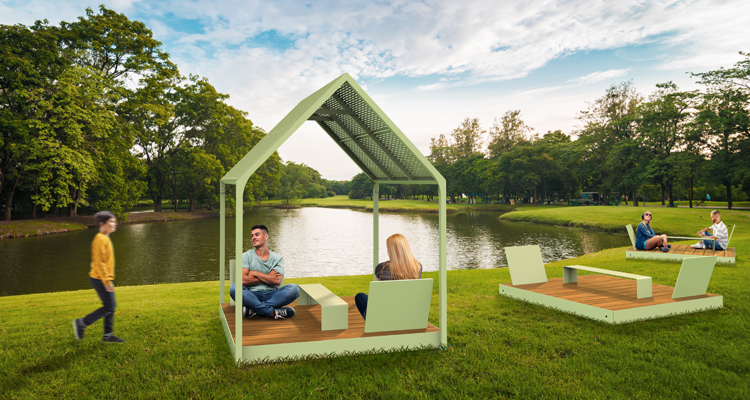 Chaise longue ludique- Mobilier urbain ludique