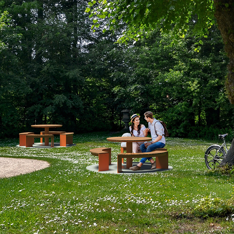 Mobilier urbain modulaire table pique-nique