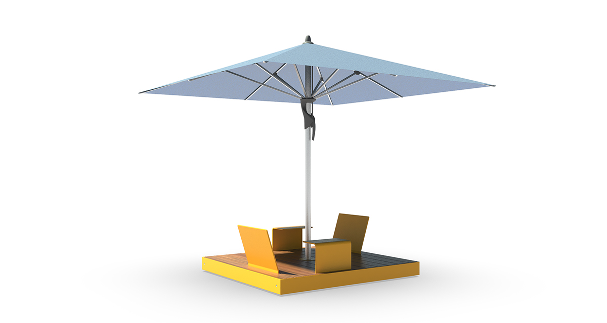 Chaise longue urbaine - Chaise longue ludique - Morelli mobilier urbain