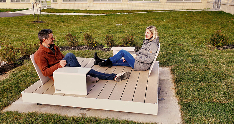 Mobilier urbain - Chaise longue ludique