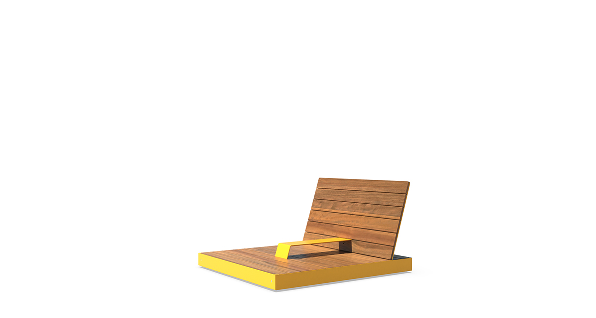 Chaise longue urbaine - Chaise longue ludique - Morelli mobilier urbain