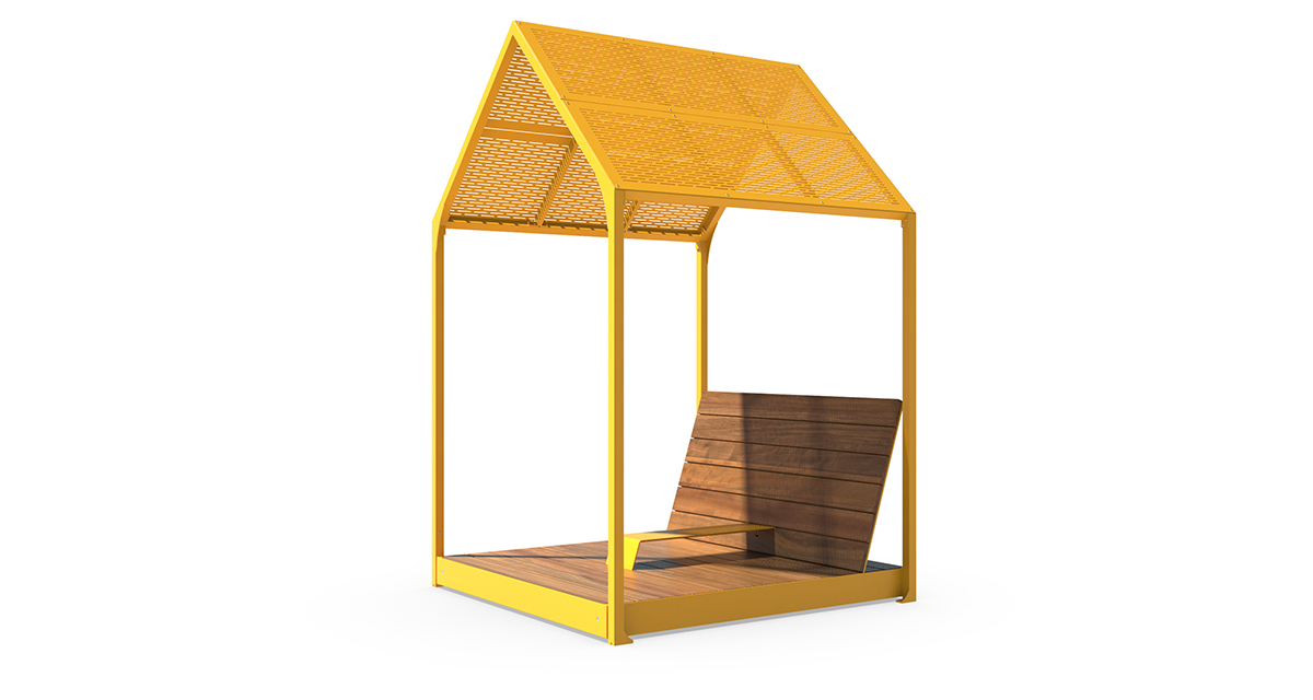 Chaise longue urbaine - Chaise longue ludique - Morelli mobilier urbain