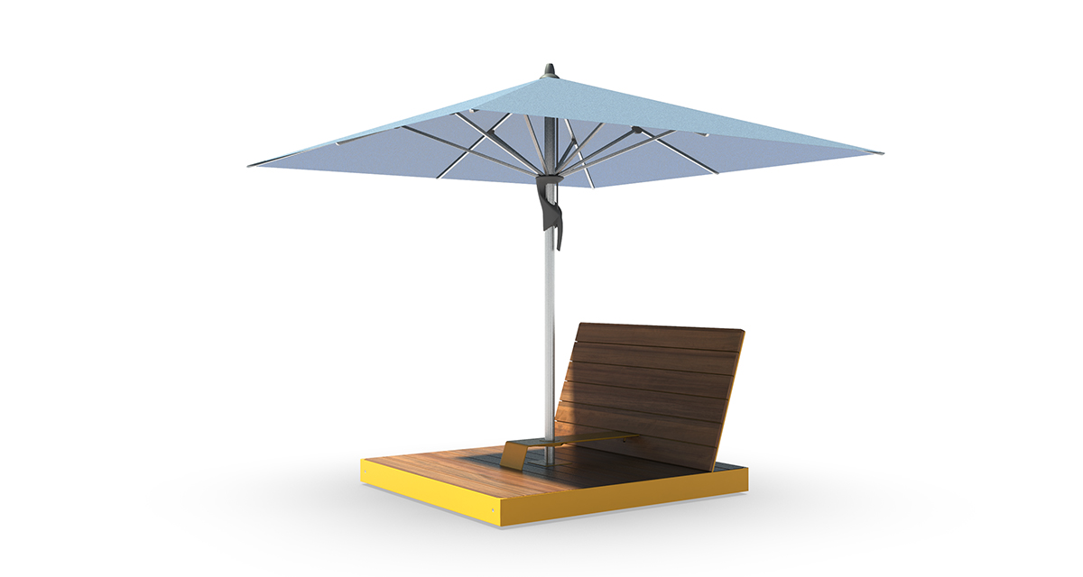 Chaise longue urbaine - Chaise longue ludique - Morelli mobilier urbain