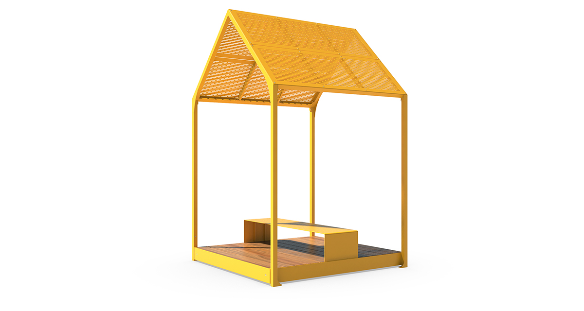 Table à pique-nique urbaine - Table à pique-nique avec abri solaire