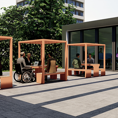 Table de coworking ADDA extérieur