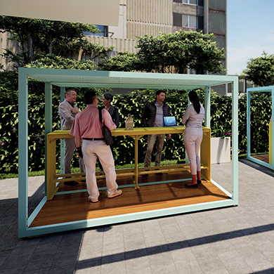 Mobilier de coworking extérieur - mobilier de bureau de coworking