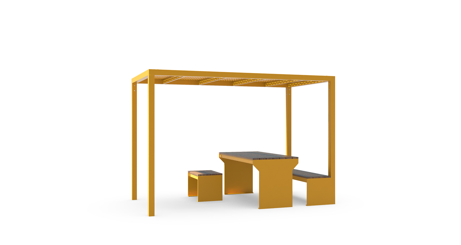 TABLE PIQUE-NIQUE ADA - AVEC ABRI SOLAIRE