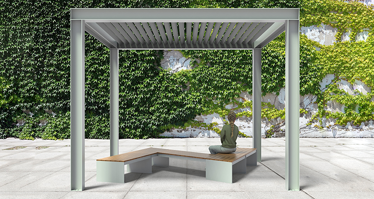 Pergola urbaine- Mobilier urbain - abri urbain - abri solaire urbain