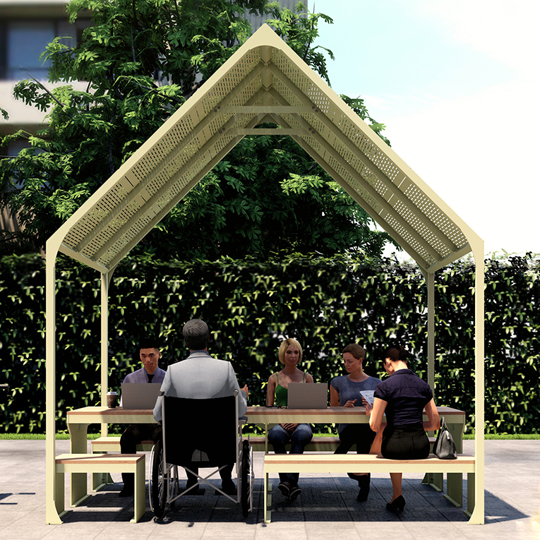 Table pique-nique ADA avec abri solaire