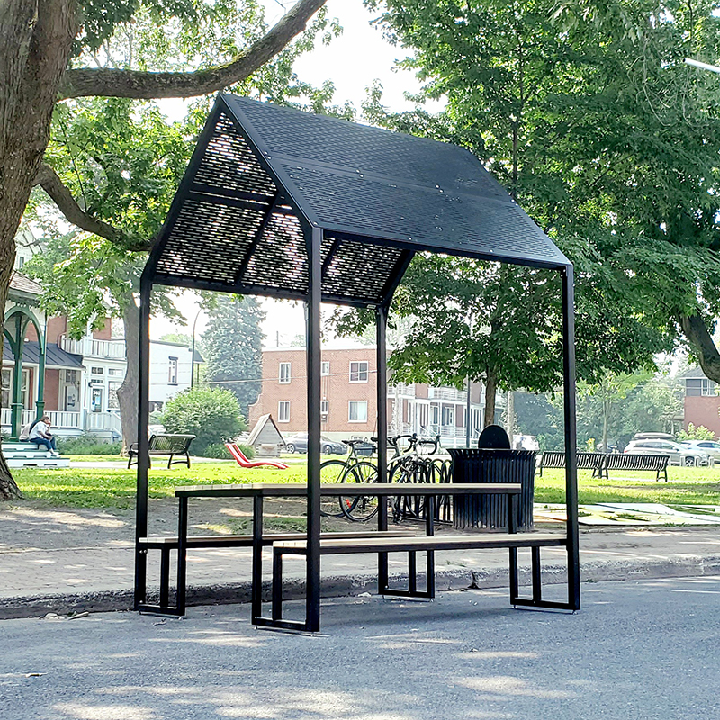 rue piétonne - table pique-nique place éphémère