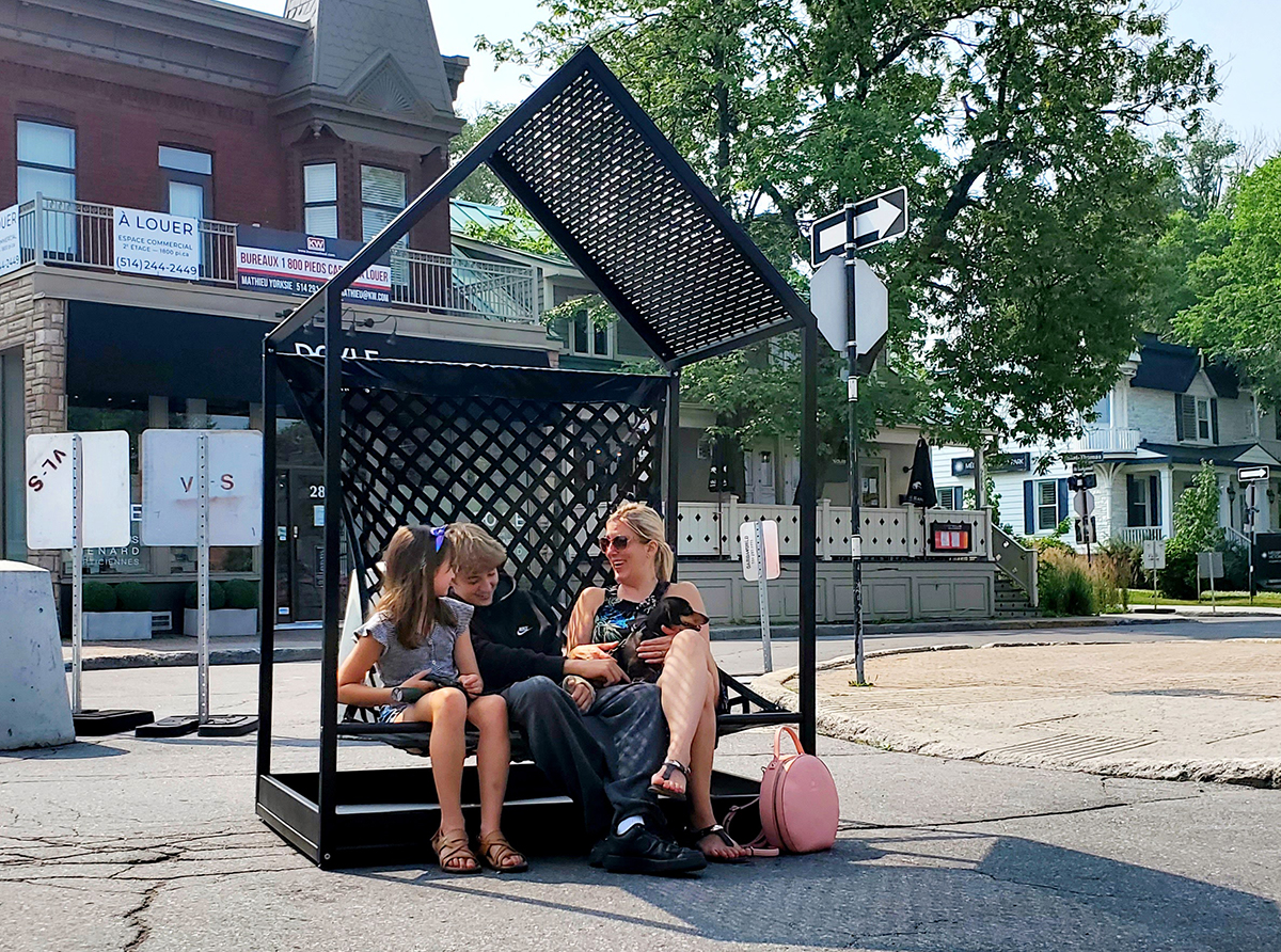 Mobilier urbain - chaise hamac double urbaine