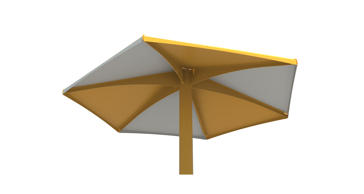 Parasol Métallique - Parasol 4 saisons - Parasol Classico Jumbo - Mobilier urbain Montréal