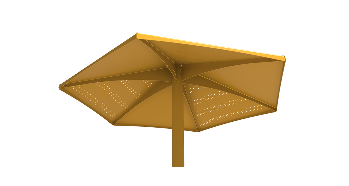Parasol Métallique - Parasol 4 saisons - Parasol Classico Jumbo - Mobilier urbain Montréal