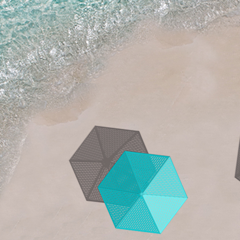 Parasol Métallique - Parasol 4 saisons - Mobilier urbain Montréal - abri solaire résistant