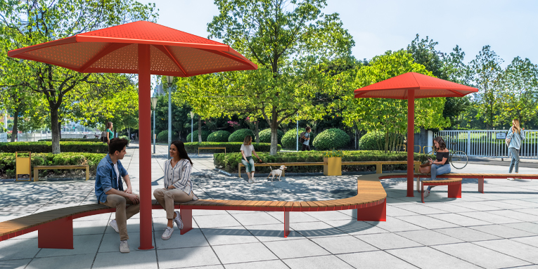 Parasol Métallique - Parasol 4 saisons - Parasol Classico - Mobilier urbain Montréal