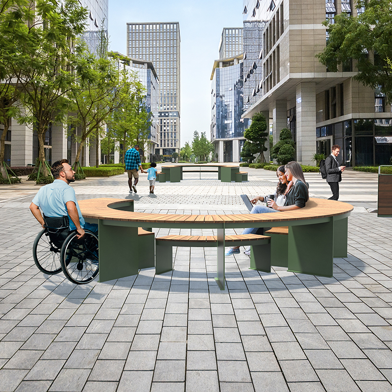 mobilier urbain - mobilier scolaire - table circulaire ada