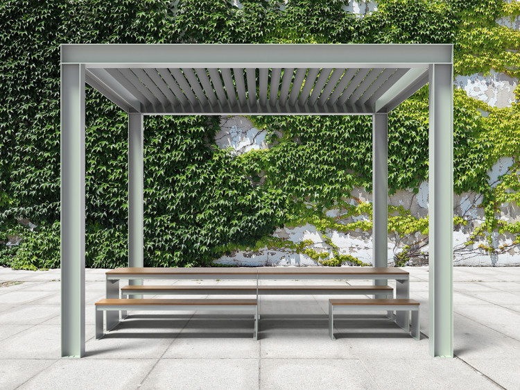 PERGOLA URBAINE - espace collaboratif extérieur - mobilier scolaire extérieur