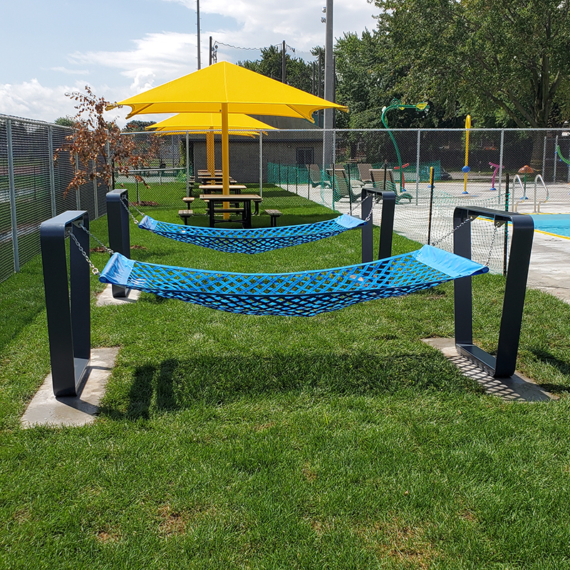 Hamac urbain - espace aquatique - mobilier urbain