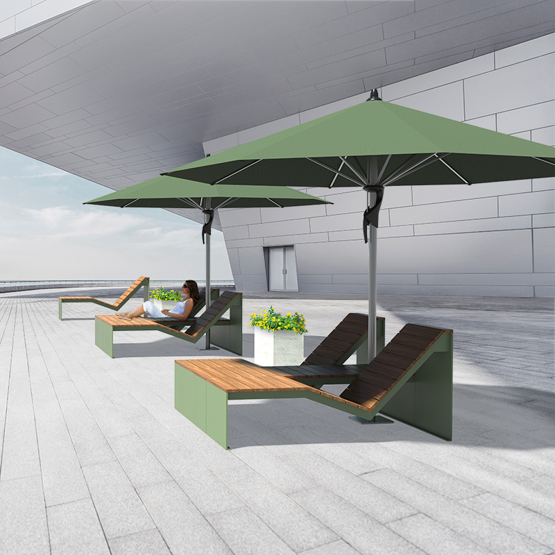 chaise-longue urbaine - mobilier urbain - mobilier espace aquatique