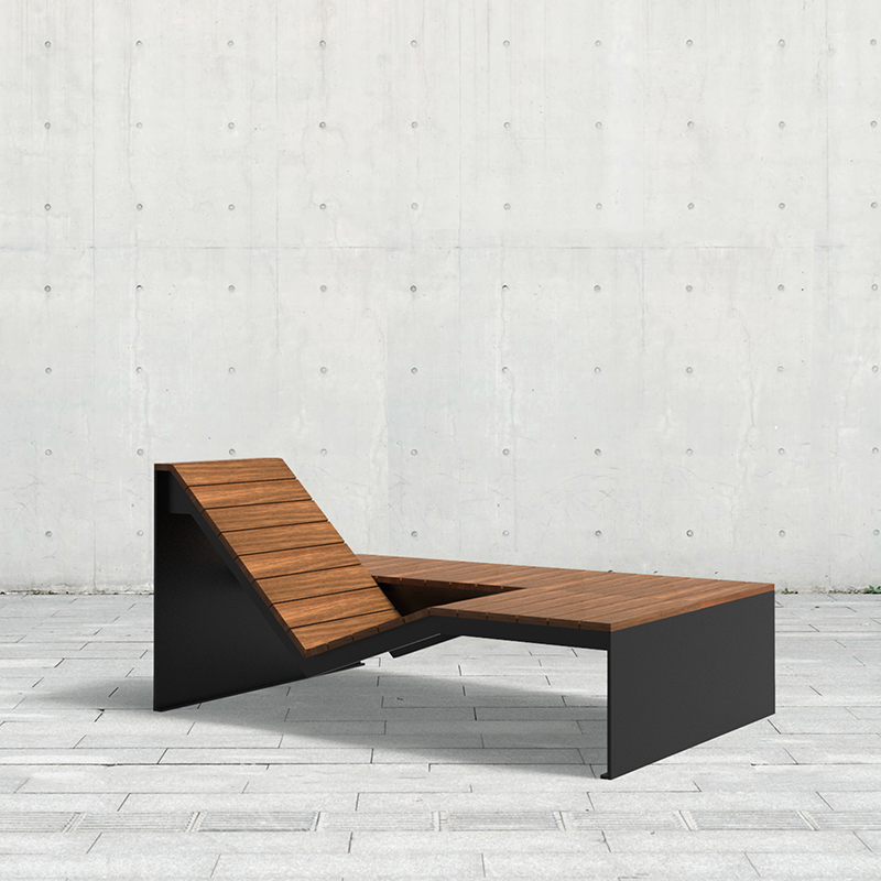 chaise-longue urbaine - mobilier urbain - mobilier espace aquatique