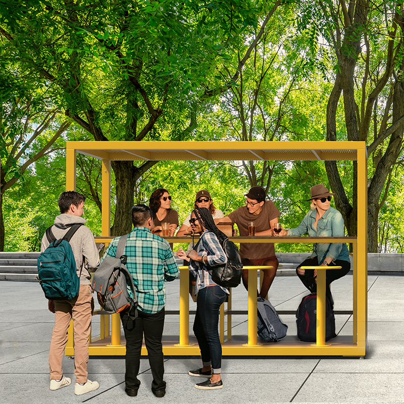 Mobilier transitoire - mobilier espace de coworking extérieur