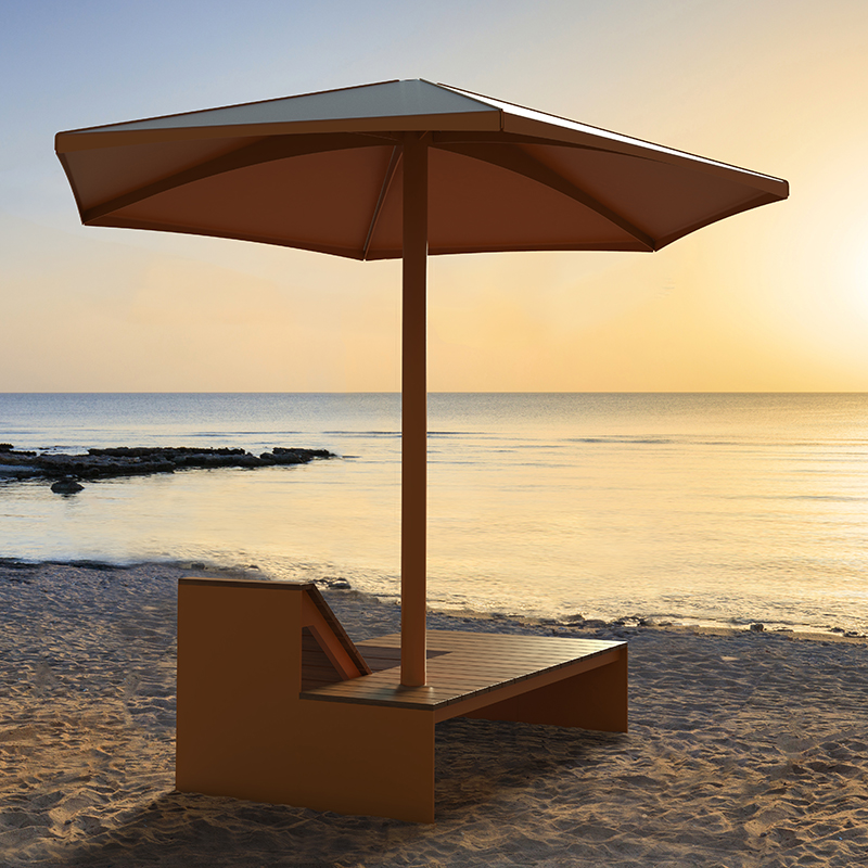 Chaise longue - mobilier urbain - parasol 4 saisons