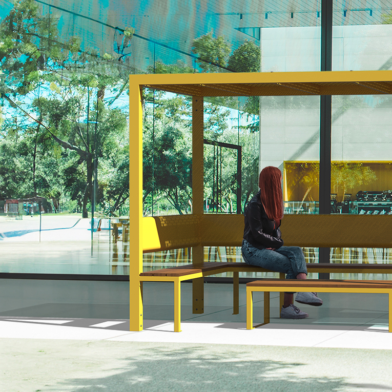 Salon urbain Éphémère - mobilier urbain temporaire - mobilier collaboratif extérieur - mobilier commercial extérieur - cabana chill