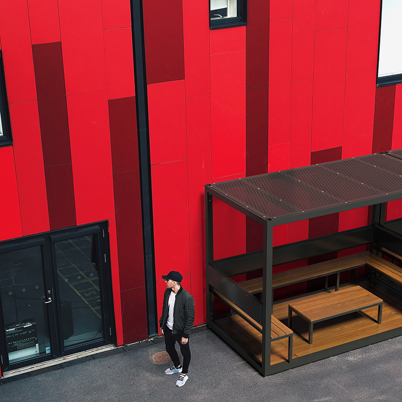 Salon urbain Éphémère - mobilier urbain temporaire - mobilier collaboratif extérieur - mobilier commercial extérieur - cabana chill