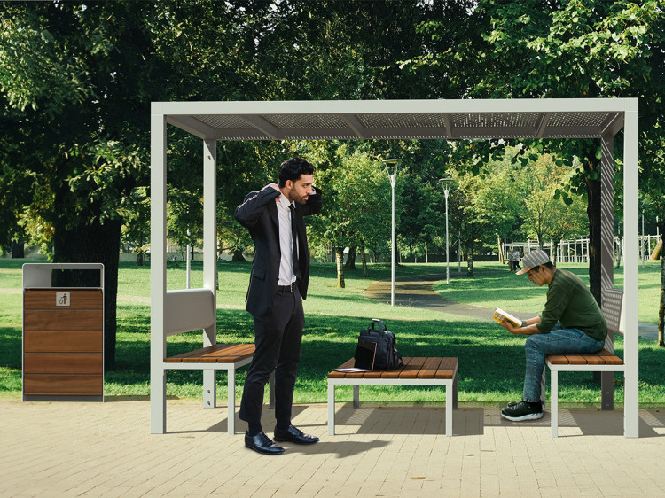 Salon urbain Éphémère - mobilier urbain temporaire - mobilier collaboratif extérieur - mobilier commercial extérieur - mobilier espace collaboratif extérieur - mobilier scolaire extérieur