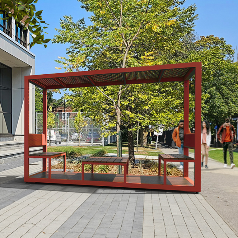 Salon urbain Éphémère - mobilier urbain temporaire - mobilier collaboratif extérieur - mobilier commercial extérieur - cabana chill