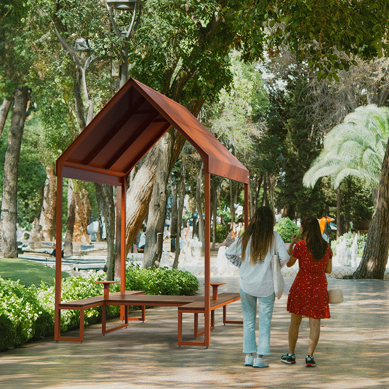 Banc urbains uniques - Banc mobilier scolaire extérieur - mobilier collaboatif extérieur - Mobilier parc canin