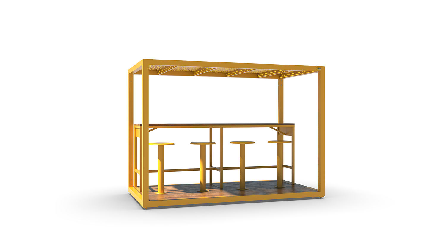 Mobilier espace collaboratif extérieur - mobilier commercial - mobilier de coworking extérieur