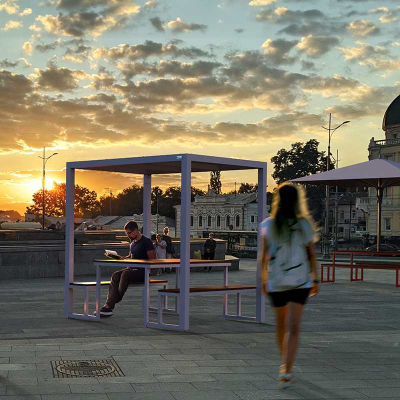 mobilier espace récréotouristique- mobilier station touristique - mobilier coworking
