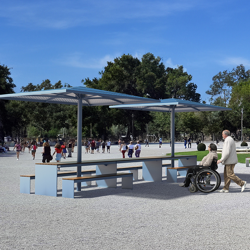 mobilier espace collaboratif extérieur