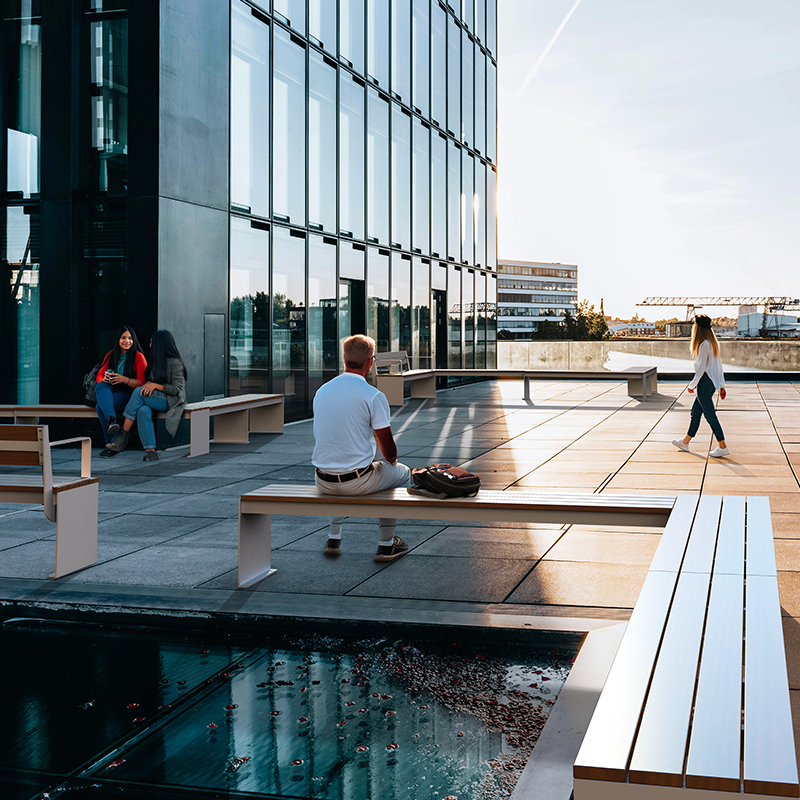 Banc urbain - mobilier urbain - bancs modulaires - Bancs droit 