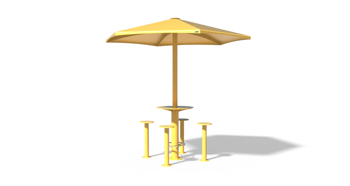Table bistro ronde - Mobilier urbain - parasol urbain