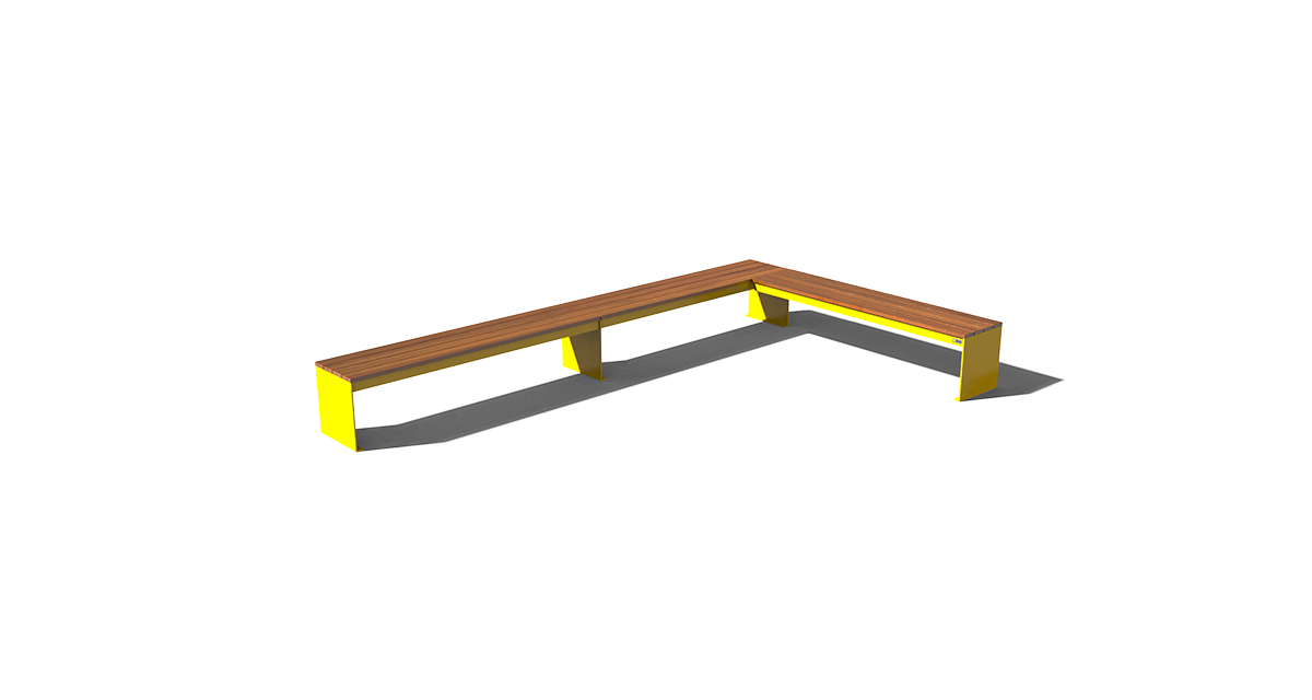 Banc urbain modulaire formant un c