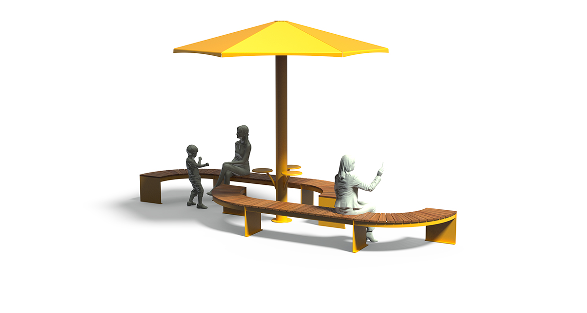 Modular picnic table, universal access (ADA), Picnic table, Public table, public bench, Metal Parasol, Street furniture, urban furniture, Picnic table shelter, picnic table urban furniture, sunshade, umbrella, outdoor collaborative space furniture, outdoor school furniture, outdoor furniture, school outdoor furniture, touristic station outdoor furniture, commercial outdoor furniture, Park outdoor furniture, Rooftop terrace furniture, Commercial terrace furniture, Public square outdoor furniture, Touristic site outdoor furniture, Urban modular furniture, Public space furniture.