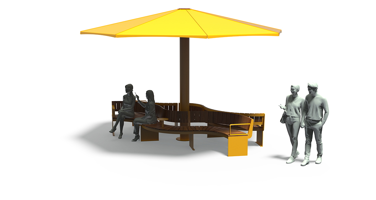 Modular picnic table, universal access (ADA), Picnic table, Public table, public bench, Metal Parasol, Street furniture, urban furniture, Picnic table shelter, picnic table urban furniture, sunshade, umbrella, outdoor collaborative space furniture, outdoor school furniture, outdoor furniture, school outdoor furniture, touristic station outdoor furniture, commercial outdoor furniture, Park outdoor furniture, Rooftop terrace furniture, Commercial terrace furniture, Public square outdoor furniture, Touristic site outdoor furniture, Urban modular furniture, Public space furniture.