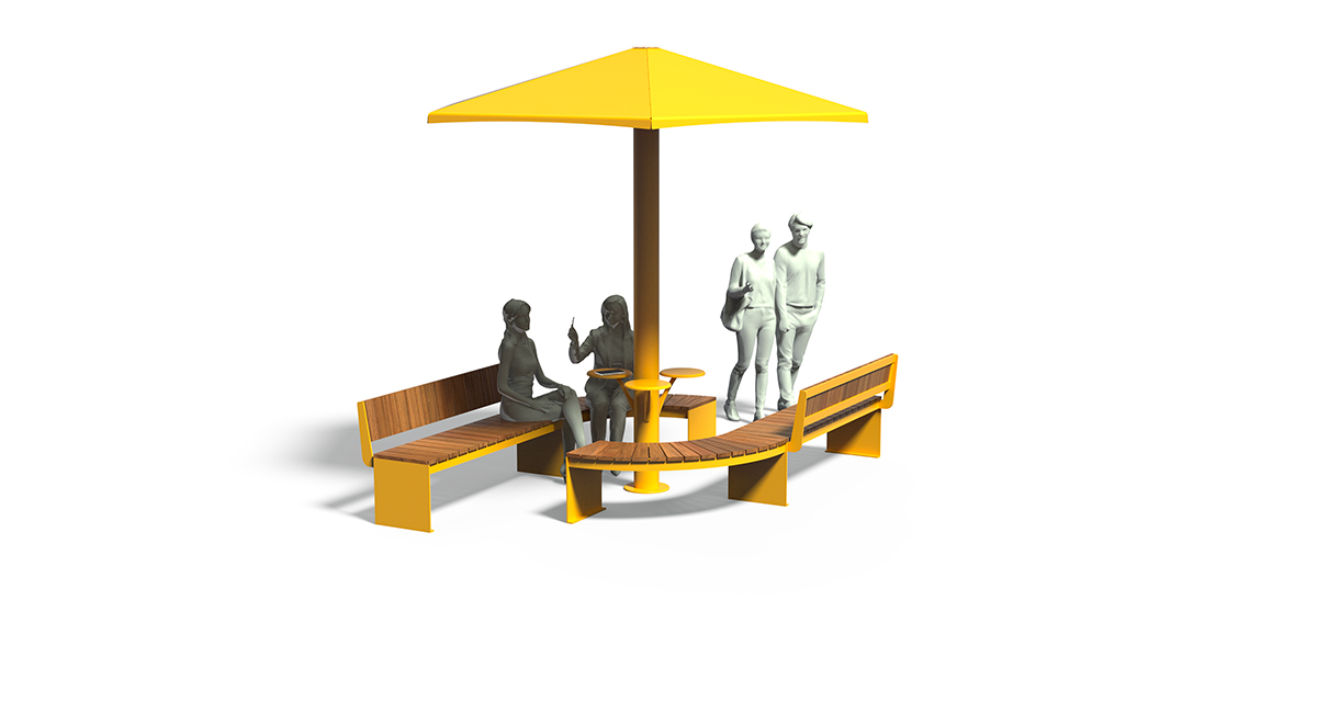 Modular picnic table, universal access (ADA), Picnic table, Public table, public bench, Metal Parasol, Street furniture, urban furniture, Picnic table shelter, picnic table urban furniture, sunshade, umbrella, outdoor collaborative space furniture, outdoor school furniture, outdoor furniture, school outdoor furniture, touristic station outdoor furniture, commercial outdoor furniture, Park outdoor furniture, Rooftop terrace furniture, Commercial terrace furniture, Public square outdoor furniture, Touristic site outdoor furniture, Urban modular furniture, Public space furniture.