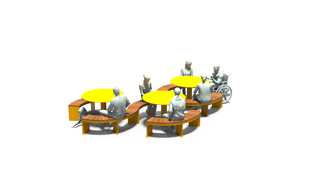 Picnic table, Public table, Public bench, Modular picnic table, universal access (ADA), Street furniture, urban furniture, Picnic table shelter, Mobilier de parc,outdoor furniture, school outdoor furniture, touristic station outdoor furniture, commercial outdoor furniture, Park outdoor furniture, Rooftop terrace furniture, Commercial terrace furniture, Public square outdoor furniture, Touristic site outdoor furniture, Urban modular furniture, Public space furniture.