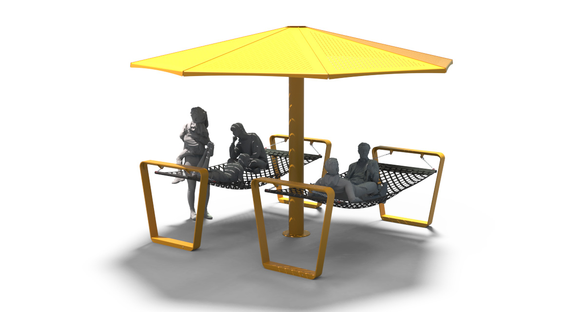 Urban hammock, universal access (ADA), public bench, Metal Parasol, Street furniture, urban furniture, Urban bench shelter, urban bench sunbrella urban furniture, sunshade, umbrella, outdoor collaborative space furniture, outdoor school furniture, outdoor furniture, school outdoor furniture, touristic station outdoor furniture, commercial outdoor furniture, Park outdoor furniture, Rooftop terrace furniture, Commercial terrace furniture, Public square outdoor furniture, Touristic site outdoor furniture, Urban modular furniture, Public space furniture.