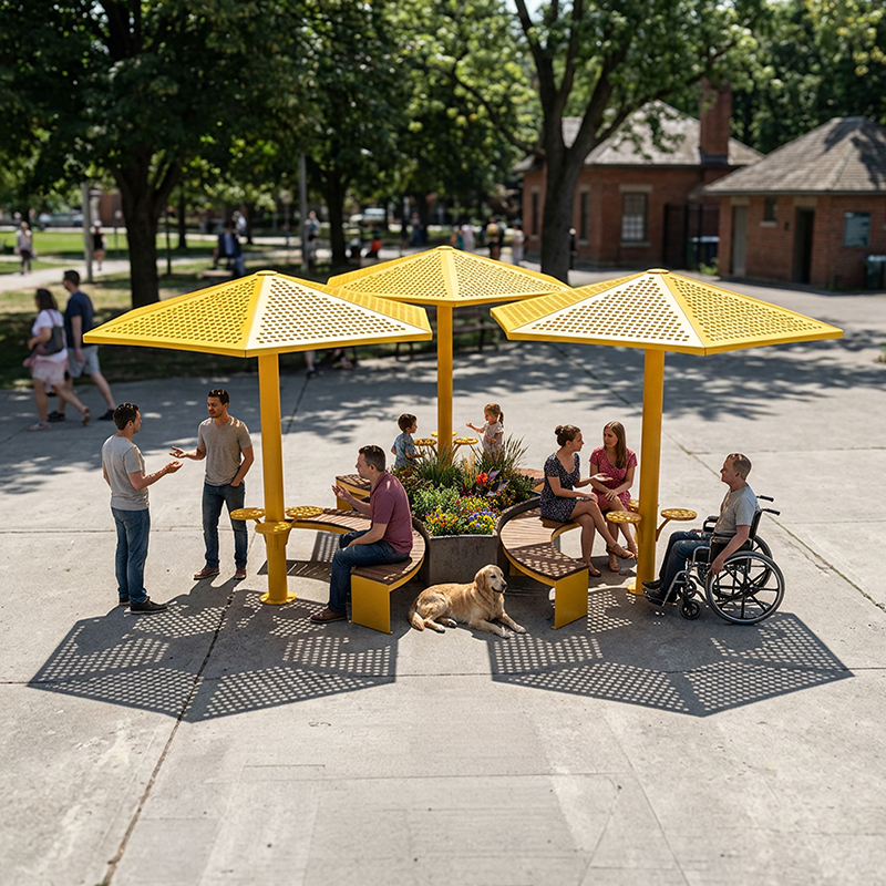 Banc modulaire urbain, accès universel (PMR), parasol métallique, abri solaire, abri de pique-nique, mobilier urbain, banc public, mobilier espace public, mobilier extérieur, mobilier d'espace collaboratif extérieur, mobilier espace commercial, mobilier de parc, mobilier scolaire, station touristique, mobilier terrasse commerciale, mobilier place publique, mobilier toit-terrasse extérieur, mobilier modulaire urbain Modular urban bench, universal access (ADA), metal parasol, sunshade, solar shelter, sunbrella, umbrella, picnic table shelter, urban furniture, street furniture, site furnishings, public bench, public space furniture, public square outdoor furniture, outdoor furniture, outdoor collaborative space furniture, commercial furniture, park furniture, school outdoor furniture, touristic station, Touristic site outdoor furniture, commercial terrace furniture, rooftop terrace furniture, urban modular furniture