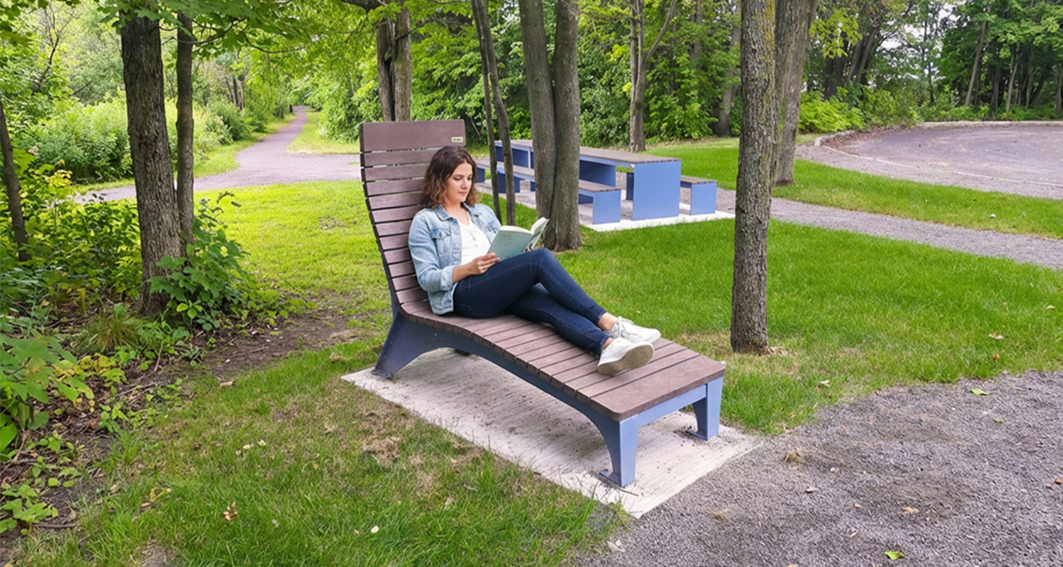 Chaise longue urbaine, méridienne urbaine, mobilier urbain, banc public, mobilier espace public, mobilier extérieur, mobilier d'espace collaboratif extérieur, mobilier espace commercial, mobilier de parc, mobilier scolaire, station touristique, mobilier terrasse commerciale, mobilier place publique, mobilier toit-terrasse extérieur, mobilier modulaire urbain
Urban lounge chair, urban resting platform, urban furniture, street furniture, site furnishings, public bench, public space furniture, public square outdoor furniture, outdoor furniture, outdoor collaborative space furniture, commercial furniture, park furniture, school outdoor furniture, touristic station, Touristic site outdoor furniture, commercial terrace furniture, rooftop terrace furniture, urban modular furniture
