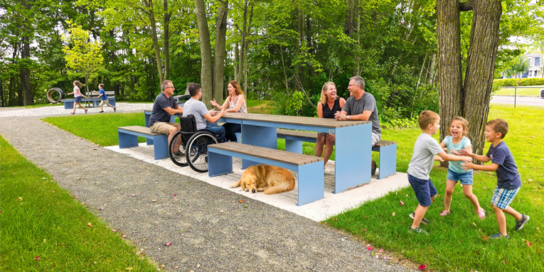 Table pique-nique modulaire, accès universel (PMR), mobilier urbain, table à pique-nique, table publique, banc public, mobilier espace public, mobilier extérieur, mobilier d'espace collaboratif extérieur, mobilier espace commercial, mobilier de parc, mobilier scolaire, station touristique, mobilier terrasse commerciale, mobilier place publique, mobilier toit-terrasse extérieur, mobilier modulaire urbain
Modular picnic table, universal access (ADA), urban furniture, street furniture, site furnishings, public table, public bench, modular picnic table, public space furniture, public square outdoor furniture, outdoor furniture, outdoor collaborative space furniture, commercial furniture, park furniture, school outdoor furniture, touristic station, Touristic site outdoor furniture, commercial terrace furniture, rooftop terrace furniture, urban modular furniture
