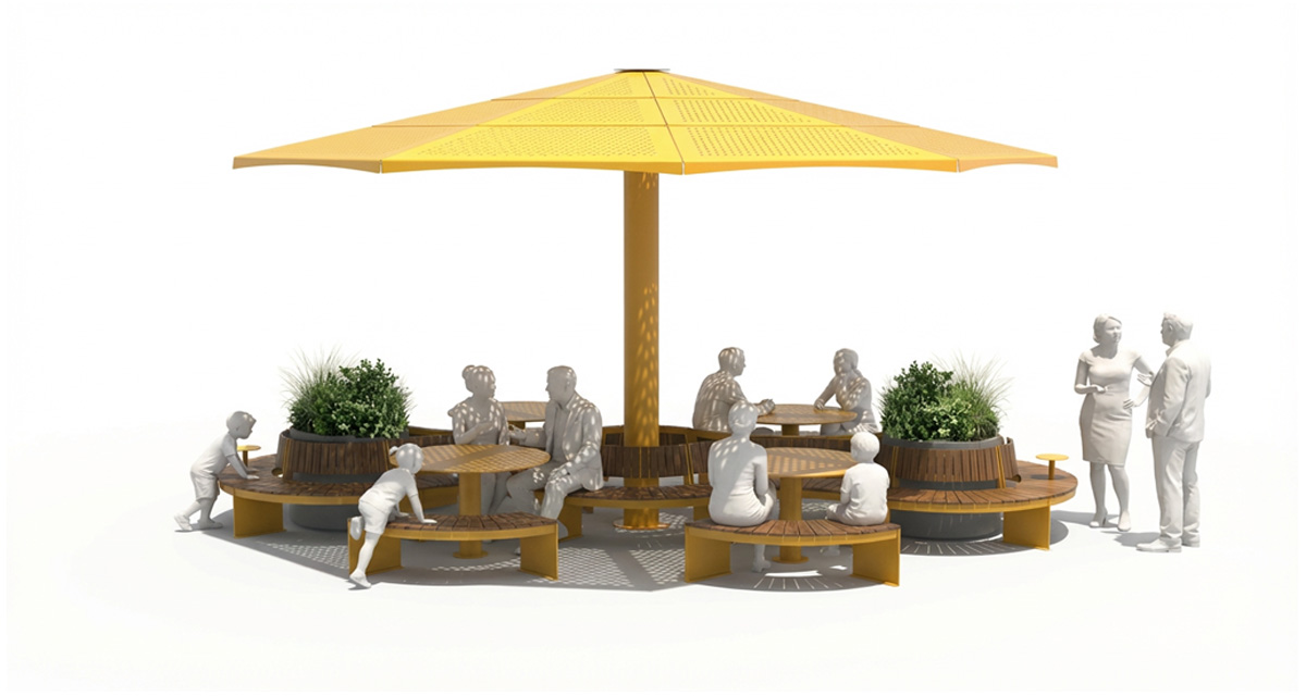 Modular urban bench, universal access (ADA), urban furniture, street furniture, site furnishings, public bench, public space furniture, public square outdoor furniture, outdoor furniture, outdoor collaborative space furniture, commercial furniture, park furniture, school outdoor furniture, touristic station, Touristic site outdoor furniture, commercial terrace furniture, rooftop terrace furniture, urban modular furniture