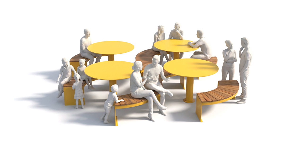 Modular urban bench, universal access (ADA), urban furniture, street furniture, site furnishings, public bench, public space furniture, public square outdoor furniture, outdoor furniture, outdoor collaborative space furniture, commercial furniture, park furniture, school outdoor furniture, touristic station, Touristic site outdoor furniture, commercial terrace furniture, rooftop terrace furniture, urban modular furniture