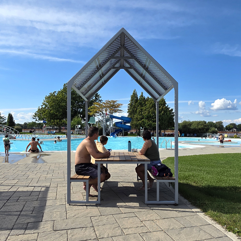 Table pique-nique modulaire, accès universel (PMR), maisonnette, abri solaire, Abri de table de pique-nique, mobilier urbain, table à pique-nique, table publique, banc public, mobilier espace public, mobilier extérieur, mobilier d'espace collaboratif extérieur, mobilier espace commercial, mobilier de parc, mobilier scolaire, station touristique, mobilier terrasse commerciale, mobilier place publique, mobilier toit-terrasse extérieur, mobilier modulaire urbain
Modular picnic table, universal access (ADA), house, sunshade, solar shelter, Picnic table shelter, urban furniture, street furniture, site furnishings, public table, public bench, modular picnic table, public space furniture, public square outdoor furniture, outdoor furniture, outdoor collaborative space furniture, commercial furniture, park furniture, school outdoor furniture, touristic station, Touristic site outdoor furniture, commercial terrace furniture, rooftop terrace furniture, urban modular furniture
