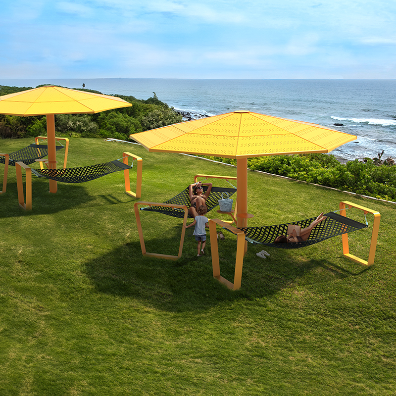 Hamac urbain, hamac publique, chaise hamac urbaine, parasol métallique, abri solaire, abri de pique-nique, mobilier urbain, banc public, mobilier espace public, mobilier extérieur, mobilier d'espace collaboratif extérieur, mobilier espace commercial, mobilier de parc, mobilier scolaire, station touristique, mobilier terrasse commerciale, mobilier place publique, mobilier toit-terrasse extérieur, mobilier modulaire urbain
Urban hammock, public hammock, urban hammock chair, metal parasol, sunshade, solar shelter, sunbrella, umbrella, picnic table shelter, urban furniture, street furniture, site furnishings, public bench, public space furniture, public square outdoor furniture, outdoor furniture, outdoor collaborative space furniture, commercial furniture, park furniture, school outdoor furniture, touristic station, Touristic site outdoor furniture, commercial terrace furniture, rooftop terrace furniture, urban modular furniture
